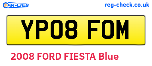 YP08FOM are the vehicle registration plates.