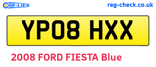 YP08HXX are the vehicle registration plates.