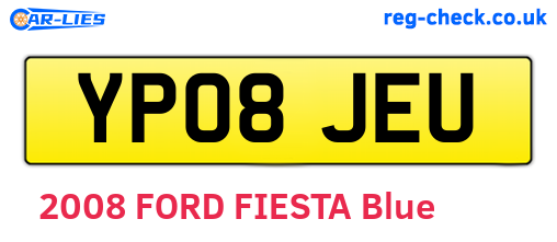 YP08JEU are the vehicle registration plates.