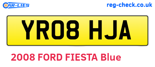 YR08HJA are the vehicle registration plates.