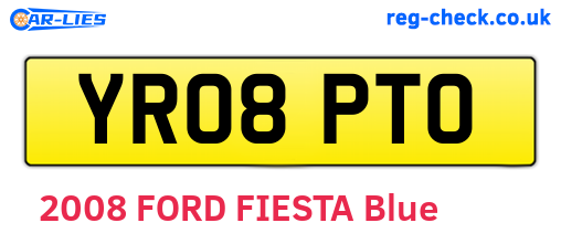 YR08PTO are the vehicle registration plates.