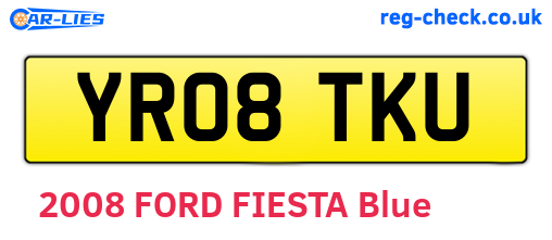 YR08TKU are the vehicle registration plates.