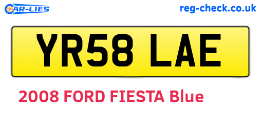 YR58LAE are the vehicle registration plates.