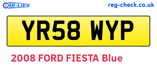 YR58WYP are the vehicle registration plates.