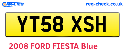 YT58XSH are the vehicle registration plates.