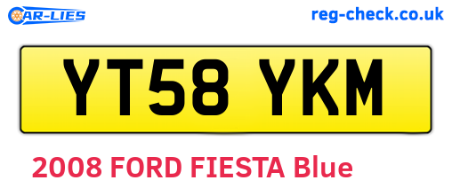 YT58YKM are the vehicle registration plates.