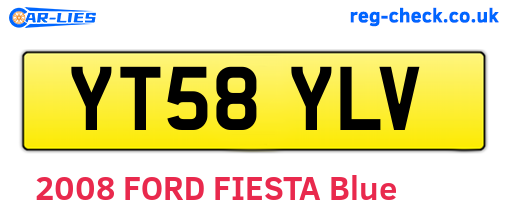 YT58YLV are the vehicle registration plates.
