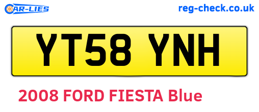 YT58YNH are the vehicle registration plates.