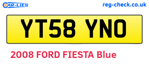 YT58YNO are the vehicle registration plates.