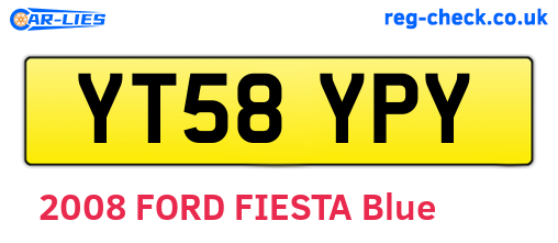 YT58YPY are the vehicle registration plates.