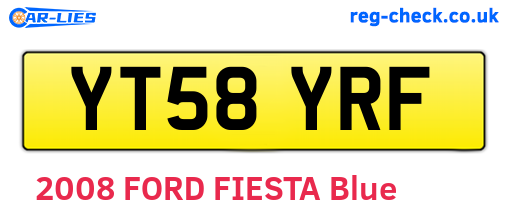 YT58YRF are the vehicle registration plates.