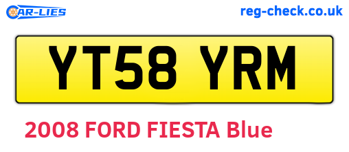 YT58YRM are the vehicle registration plates.