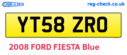 YT58ZRO are the vehicle registration plates.