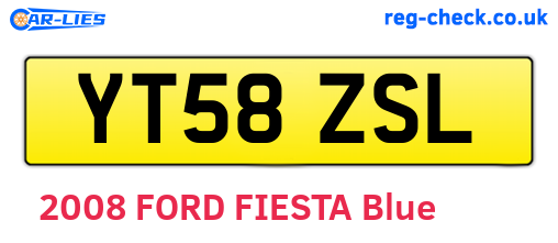 YT58ZSL are the vehicle registration plates.