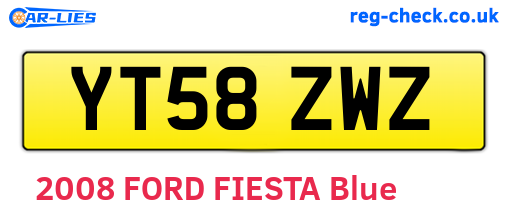 YT58ZWZ are the vehicle registration plates.