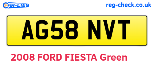 AG58NVT are the vehicle registration plates.