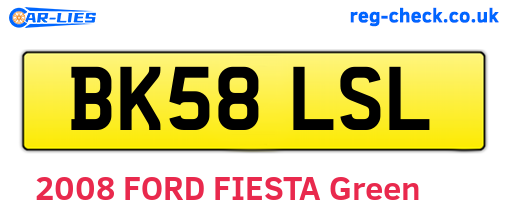 BK58LSL are the vehicle registration plates.