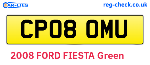 CP08OMU are the vehicle registration plates.