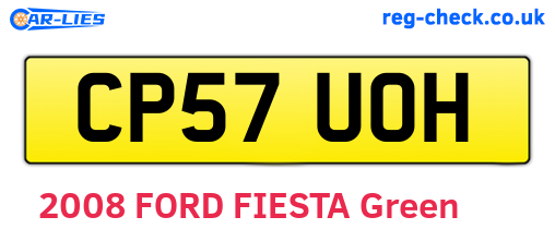 CP57UOH are the vehicle registration plates.
