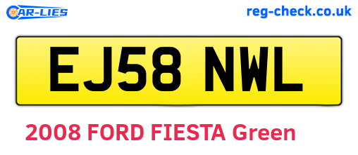 EJ58NWL are the vehicle registration plates.