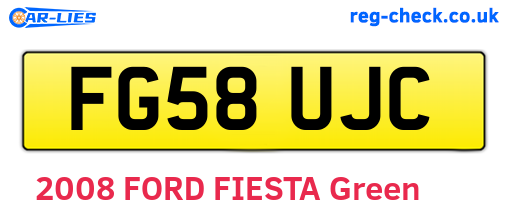 FG58UJC are the vehicle registration plates.