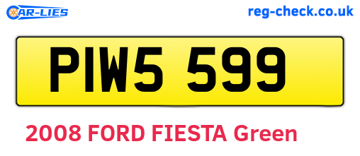 PIW5599 are the vehicle registration plates.