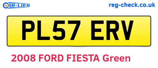 PL57ERV are the vehicle registration plates.