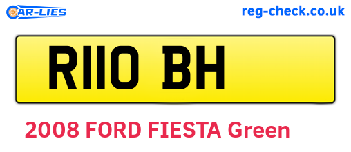 R11OBH are the vehicle registration plates.