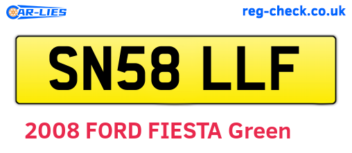 SN58LLF are the vehicle registration plates.