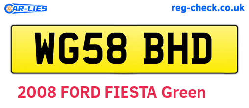WG58BHD are the vehicle registration plates.