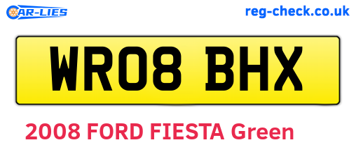WR08BHX are the vehicle registration plates.
