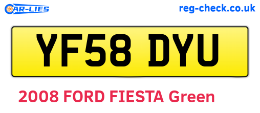 YF58DYU are the vehicle registration plates.