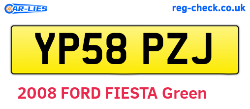 YP58PZJ are the vehicle registration plates.