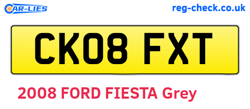 CK08FXT are the vehicle registration plates.