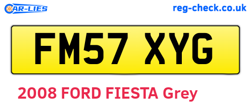 FM57XYG are the vehicle registration plates.