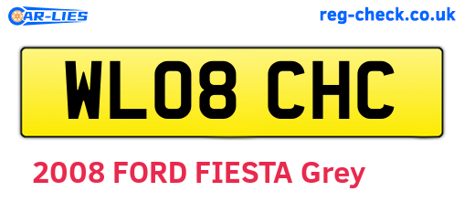 WL08CHC are the vehicle registration plates.