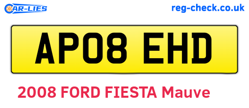 AP08EHD are the vehicle registration plates.