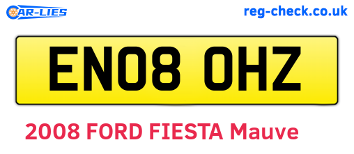 EN08OHZ are the vehicle registration plates.