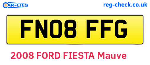 FN08FFG are the vehicle registration plates.