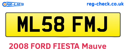 ML58FMJ are the vehicle registration plates.