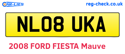NL08UKA are the vehicle registration plates.