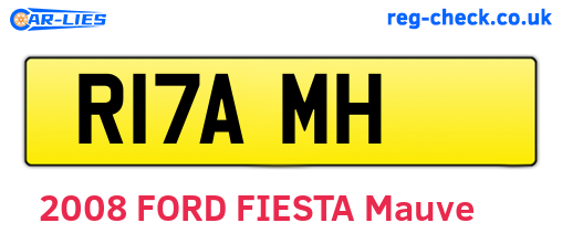 R17AMH are the vehicle registration plates.