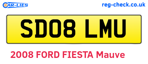 SD08LMU are the vehicle registration plates.