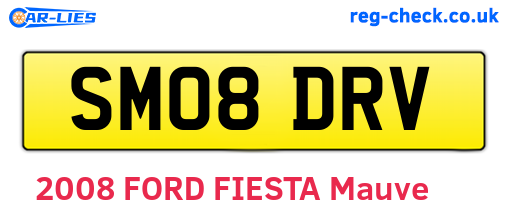 SM08DRV are the vehicle registration plates.