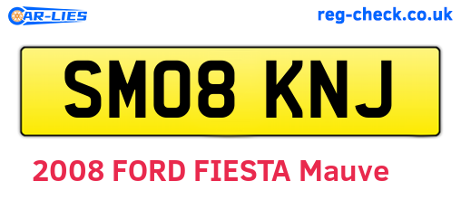 SM08KNJ are the vehicle registration plates.