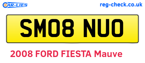 SM08NUO are the vehicle registration plates.