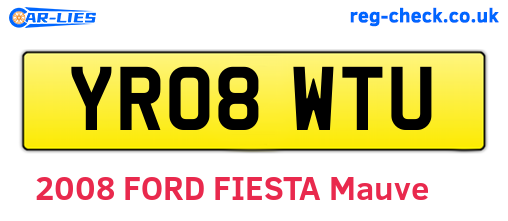 YR08WTU are the vehicle registration plates.