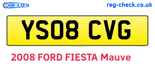 YS08CVG are the vehicle registration plates.