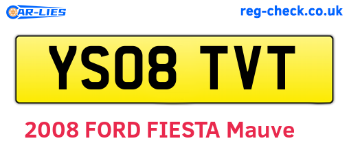 YS08TVT are the vehicle registration plates.