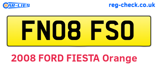FN08FSO are the vehicle registration plates.